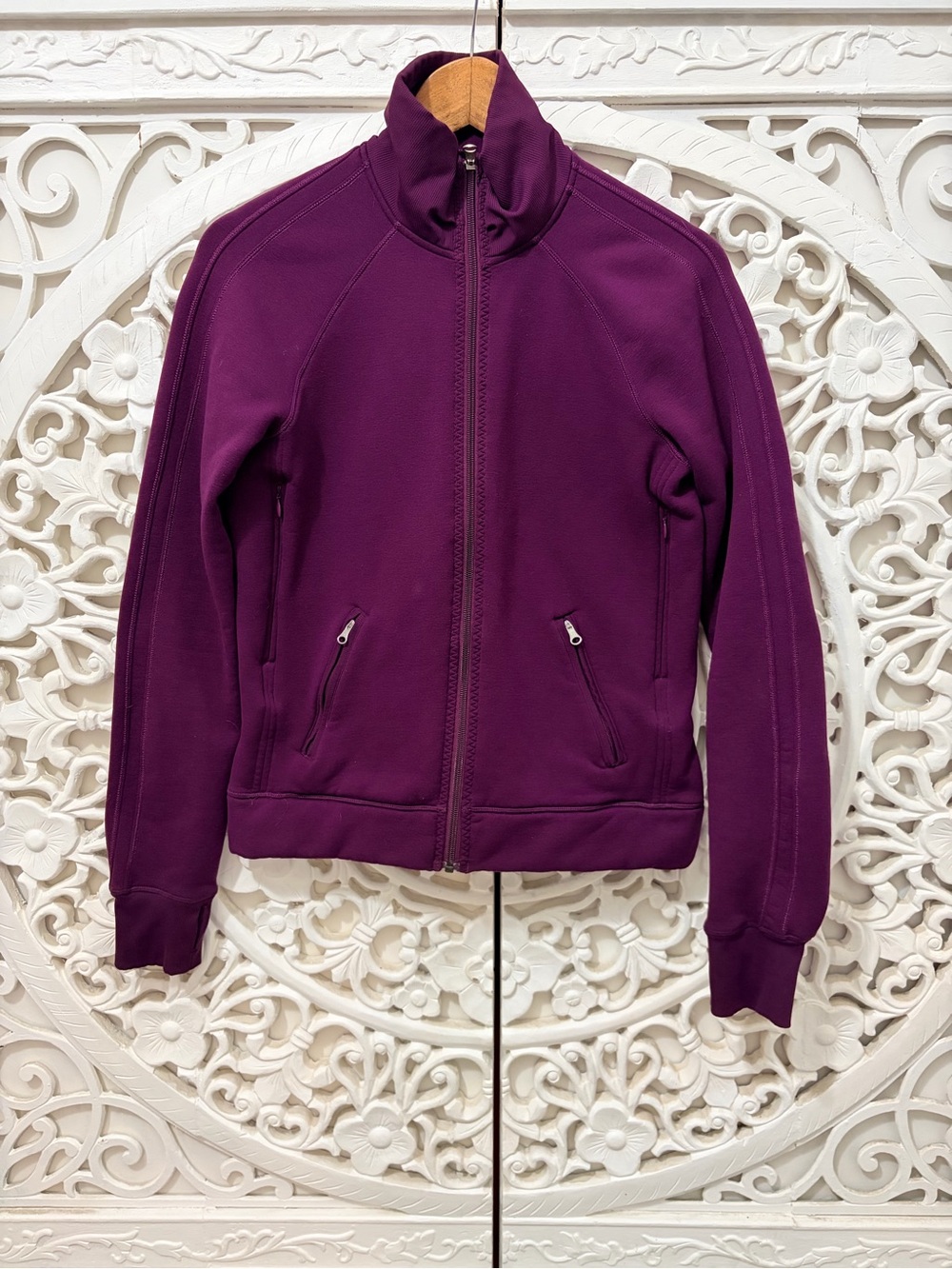 Lululemon Keep It Cozy Jacket Plum Purple Fleece Fits 6/8